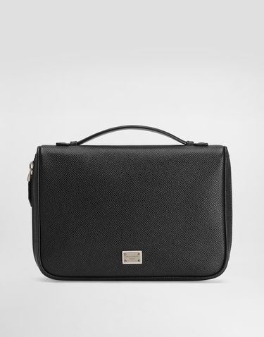 Rejsetaske Dolce & Gabbana Dolce & Gabbana Sicily Alpine Calfskin Necessaire Sort | BP3412BG66280999, 0