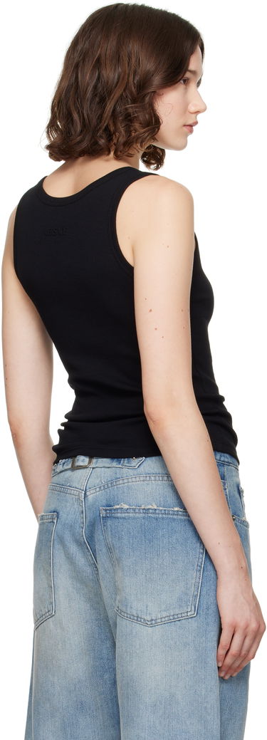 Tanktop Versace Versace Safety Pin Ribbed Tank Top Sort | 1020463_1A15333, 2