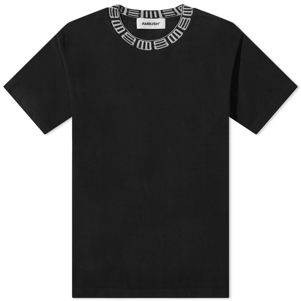 T-shirt Ambush Monogram Ribbed Collar Tee Sort | BMAA012S22JER0011010, 0