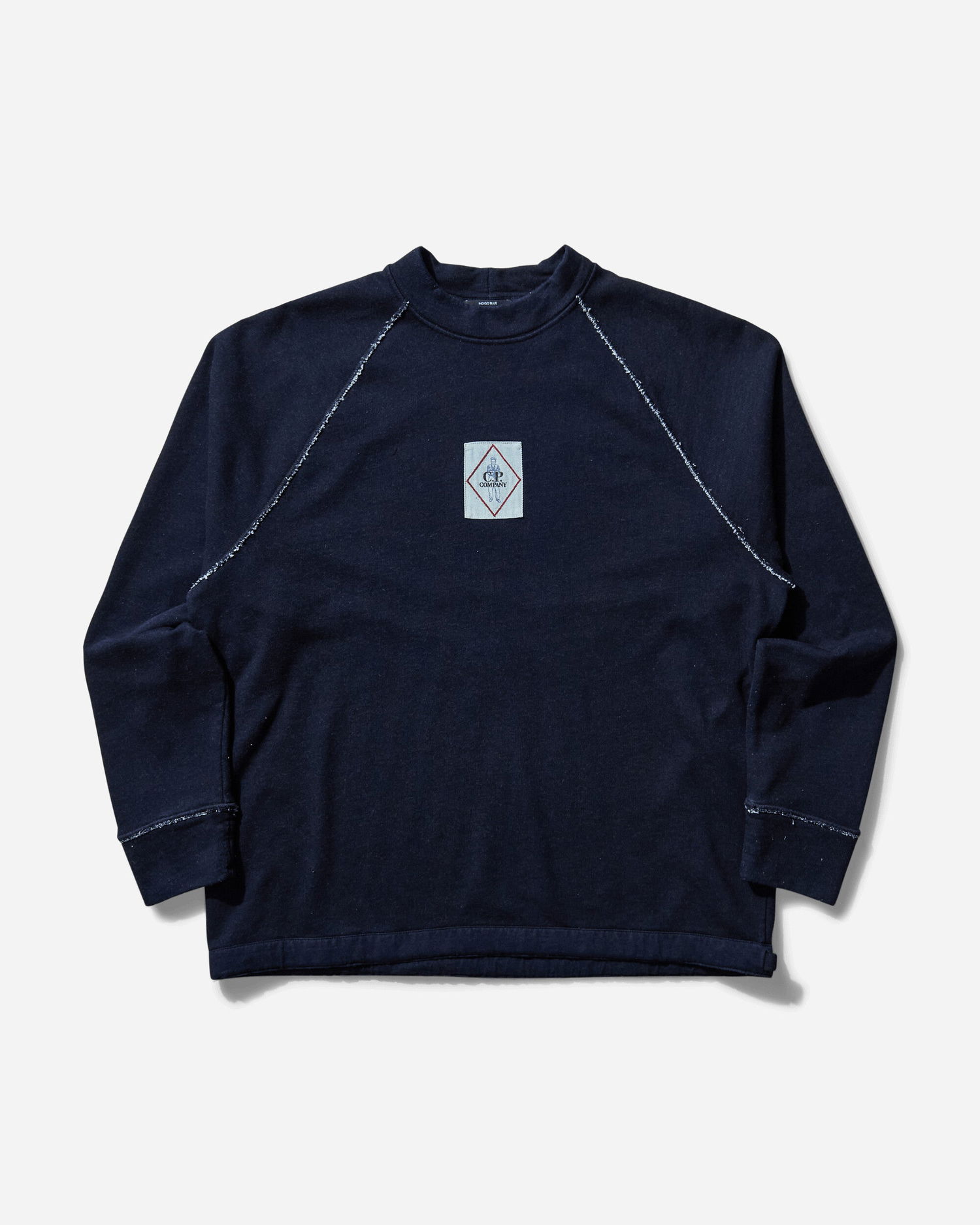 Sweater C.P. Company Fleece Logo Sweatshirt Mørkeblå | 18CMSS184A-110055W D08, 1