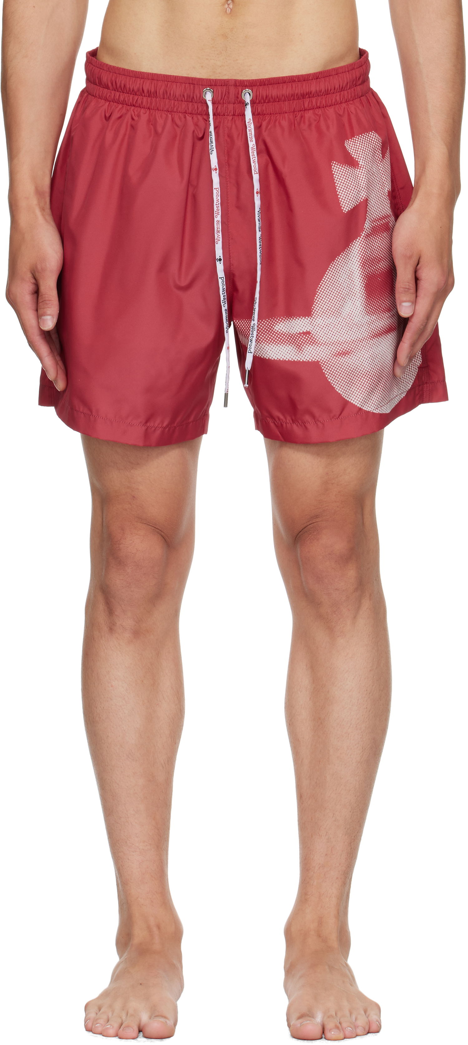 Badetøj Vivienne Westwood Vivienne Westwood Pixel Orb Surf Boxer Swim Shorts Rød | 81010003-W015L-, 0