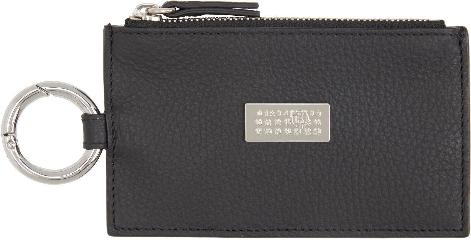 Tegnebog Maison Margiela MM6 Maison Margiela Zip Card Holder with Key Ring Sort | SA6UI0031 P8336, 0