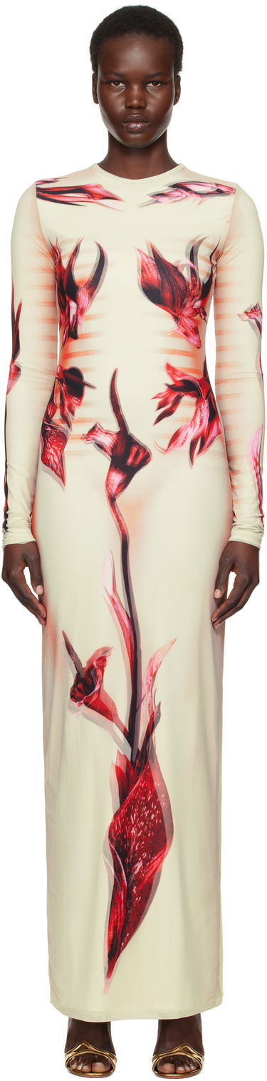 Kjole Jean Paul Gaultier Jean Paul Gaultier 'The Flower Body Morphing Marinière' Maxi Dress Beige | 25/33-F-RO371-T581-422030, 0