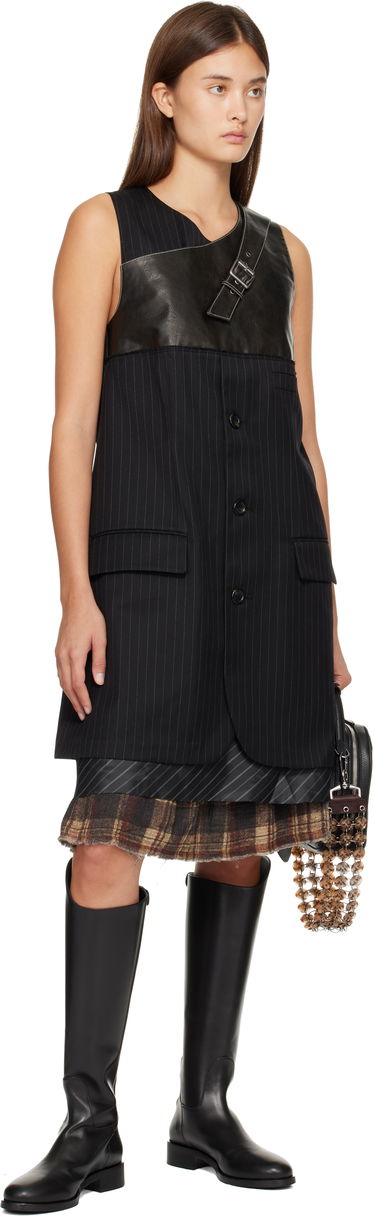 Kjole Andersson Bell Blazer Cut Sleeveless Midi Dress Sort | atb1396w, 3