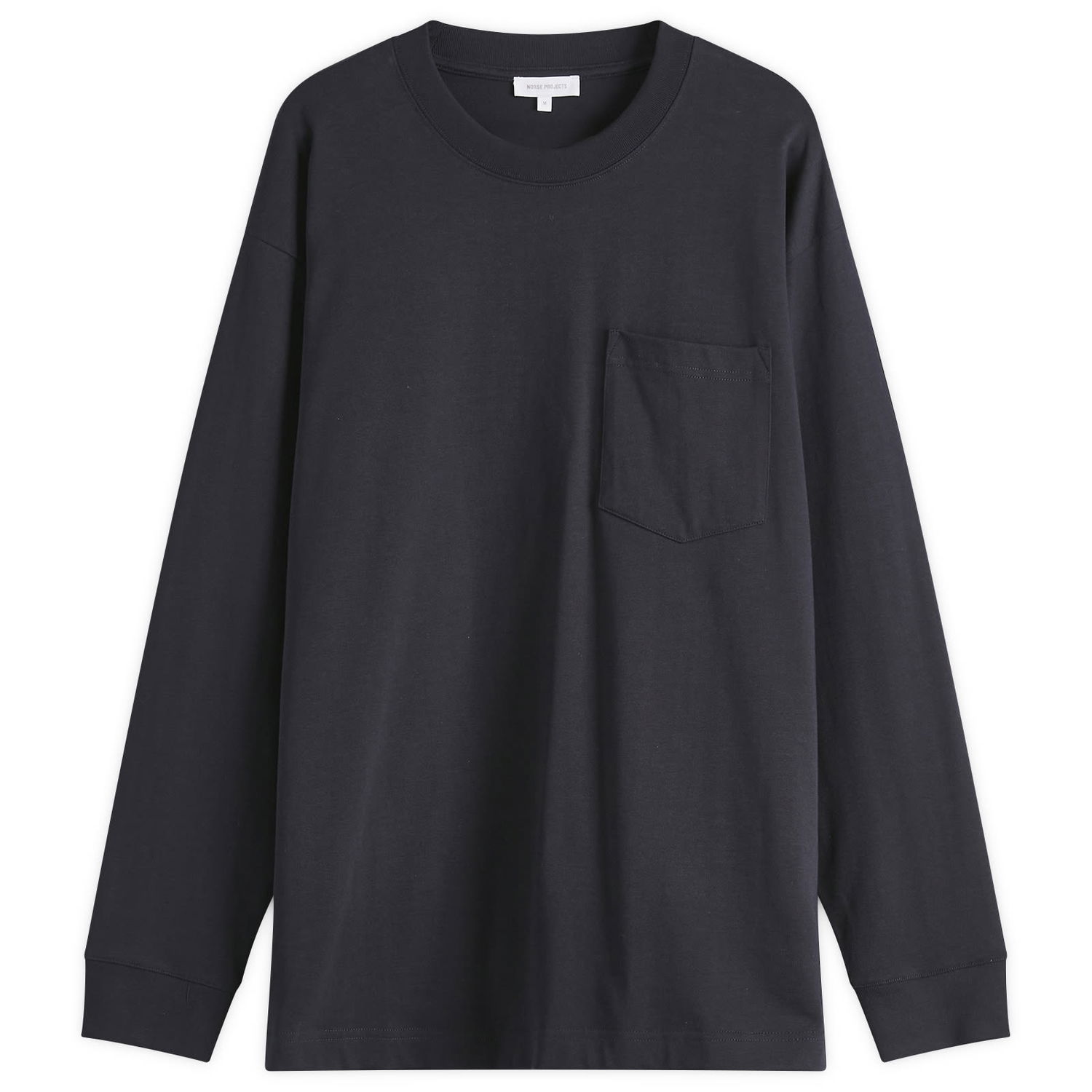 T-shirt NORSE PROJECTS Standard Heavy Loose Long Sleeve T-Shirt, Size Large Mørkeblå | N10-0213-7004, 1