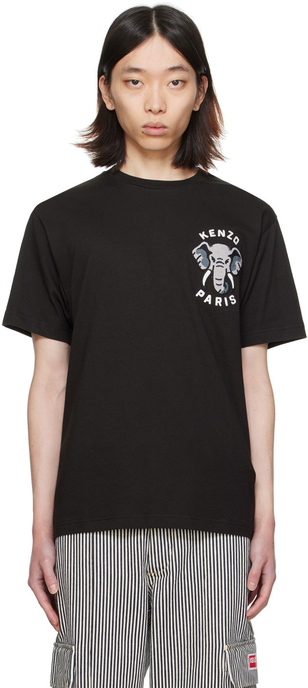 T-shirt KENZO Paris Elephant T-Shirt Sort | FE55TS1884SG, 0