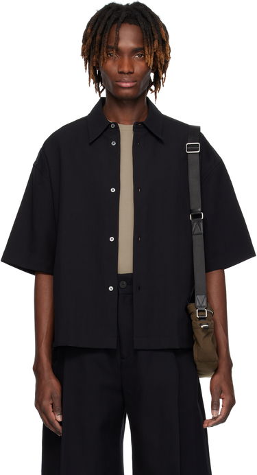 Skjorte Studio Nicholson Studio Nicholson Sanko Boxy Shirt Sort | SANKO SNM - 1267, 0