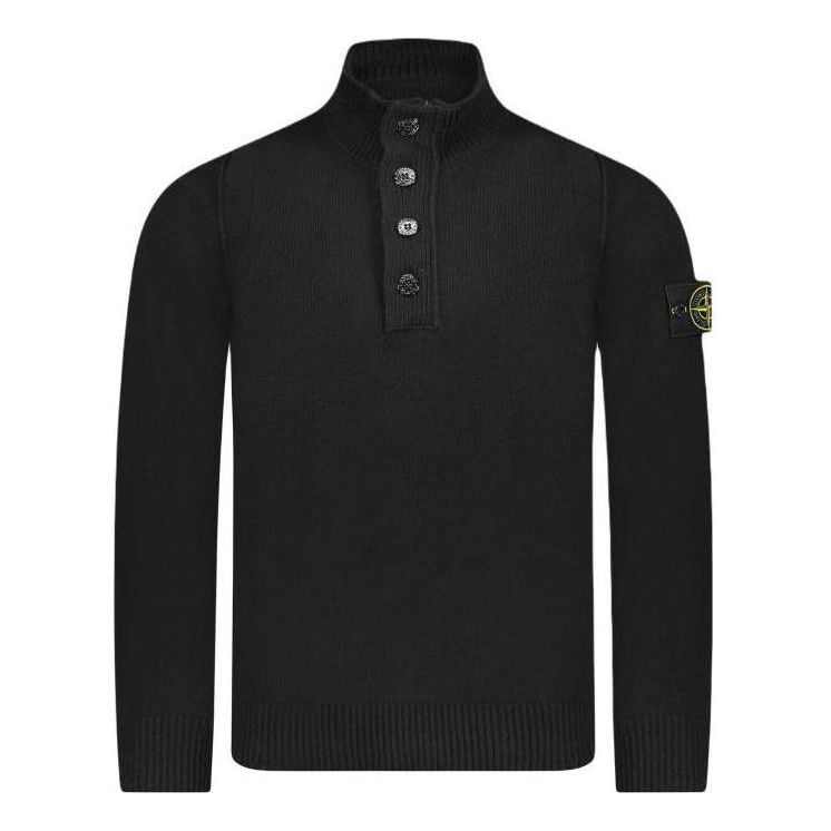 Sweater Stone Island Stone Island High Neck Patch Knit Sort | 7915540A3-A0029