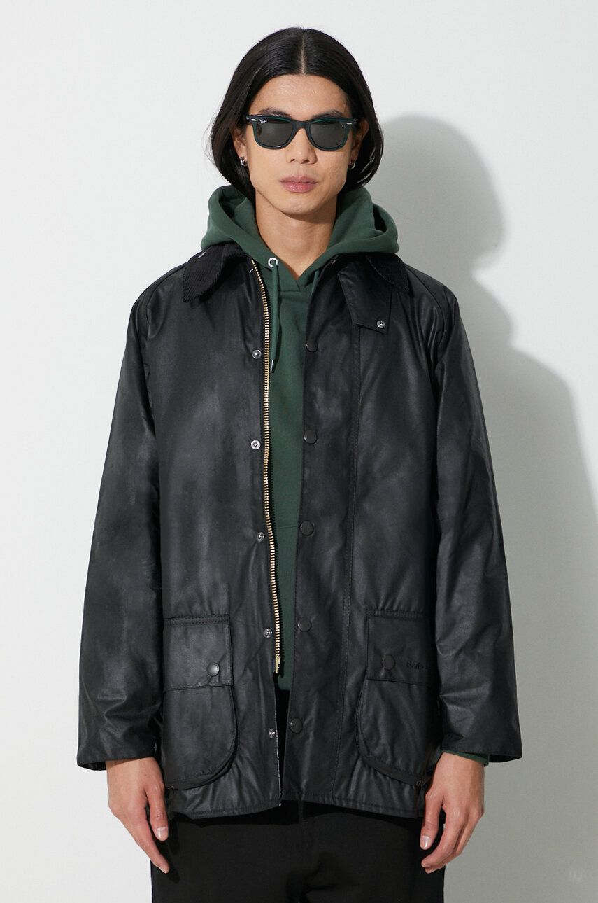 Regnfrakke Barbour Beaufort Wax Jacket Sort | MWX0017, 0