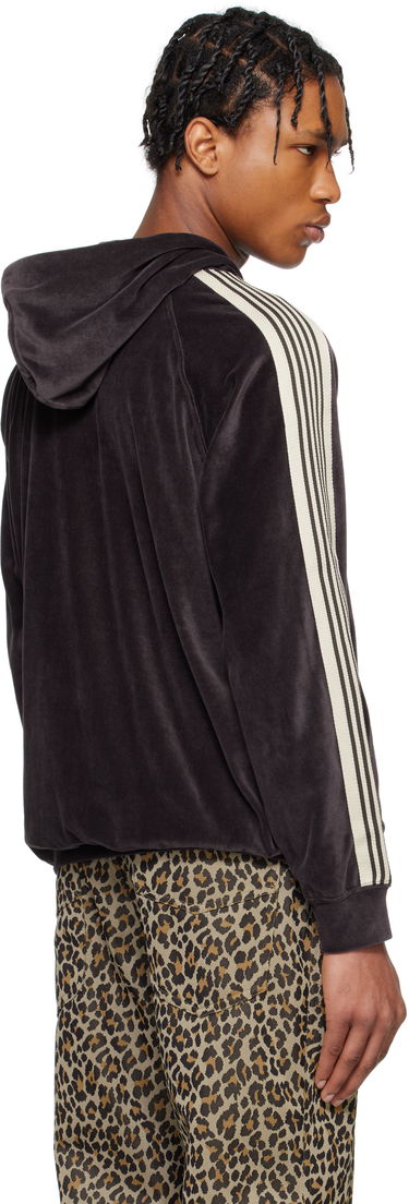 Sweatshirt Needles Needles Velour Track Hoodie Lilla | QV320, 2