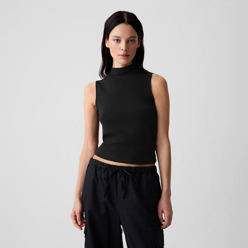 Tøj og tilbehør GAP Sleeveless Modal Mock Neck Black XXS Sort | 583620-00