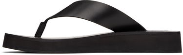 Tøj The Row The Row Ginza Platform Flip-Flop Sandals Sort | F1159-L52, 2