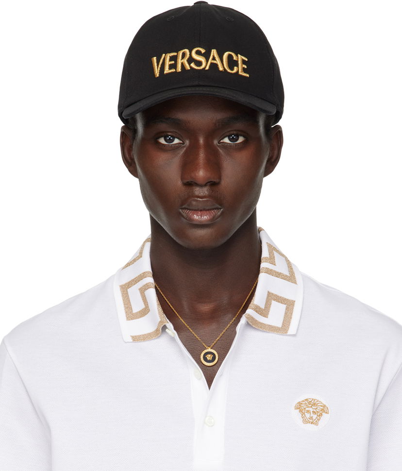 Kasket Versace Black Logo Hvid | 1012693_1A08103