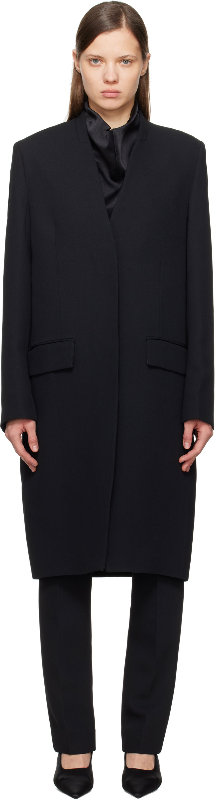 Trenchcoat TOTEME TOTEME Deep Pleat Coat Sort | 251-WRO4312-FB0336