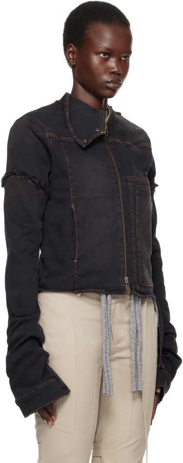 Jakke Ottolinger Ottolinger Drape Collar Denim Jacket Sort | 2217060211, 1