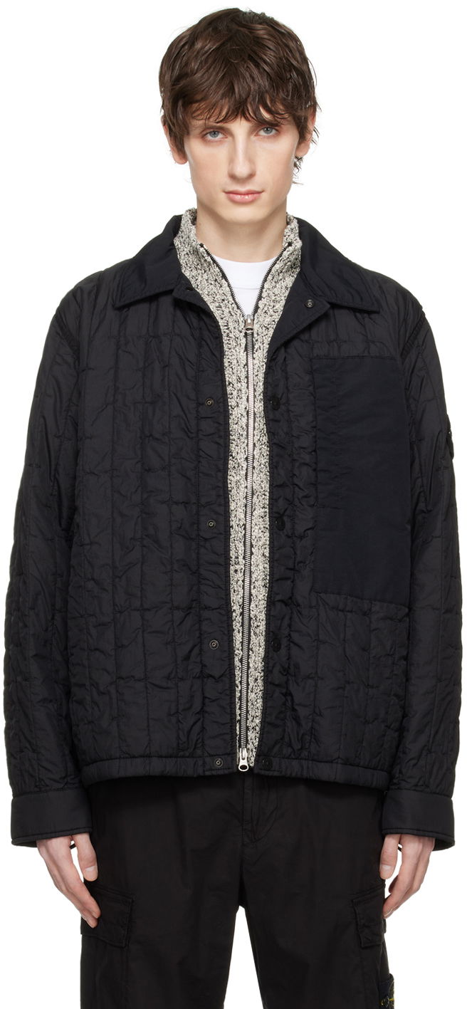 Jakke Stone Island Quilted Jacket Sort | 801540831