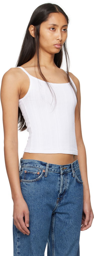Tanktop RE/DONE Re/Done Hanes Edition Jolie Camisole Hvid | 865-02WVGRBTK, 1