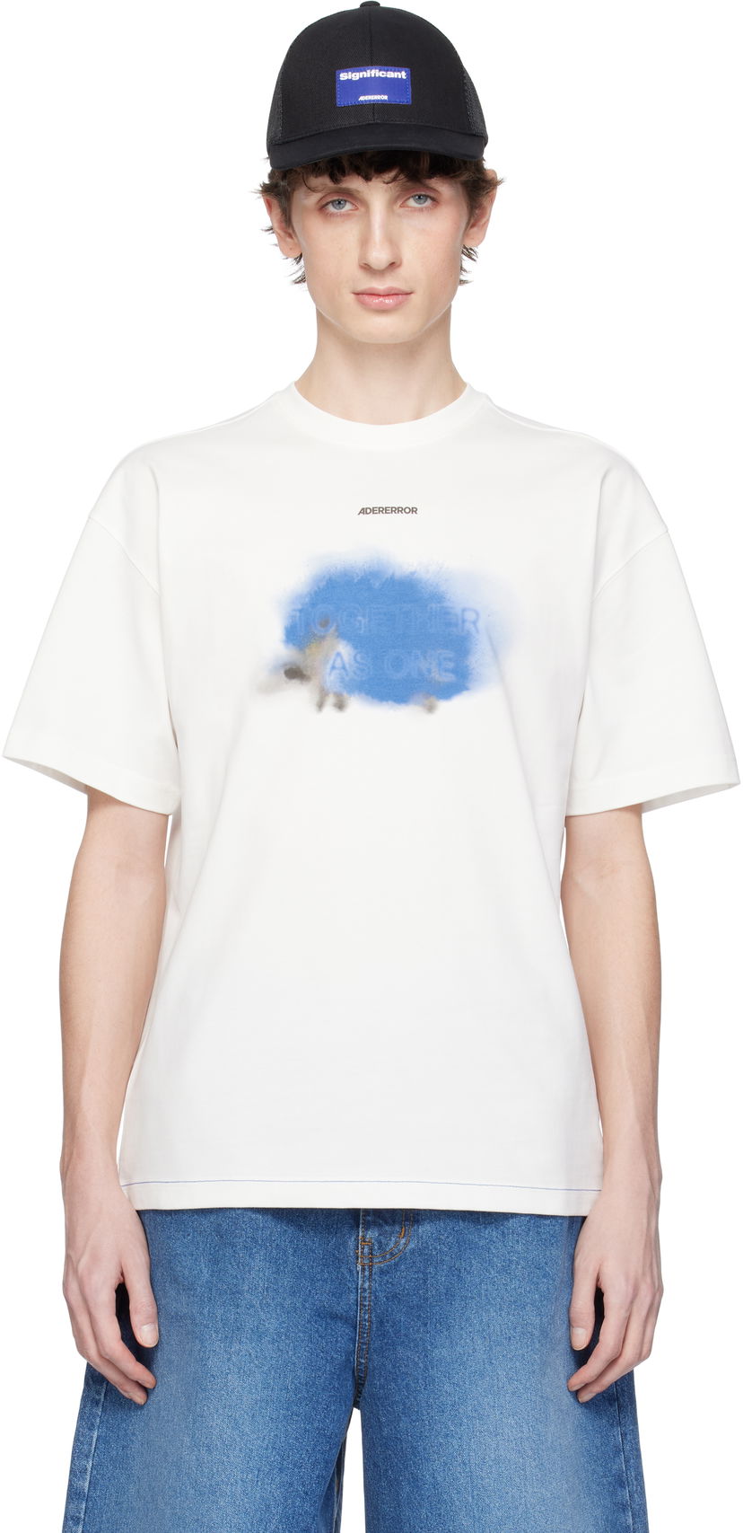 T-shirt ADER ERROR ADER error 0106 Together As One Graphic T-Shirt Hvid | BO01SSTS0106OW