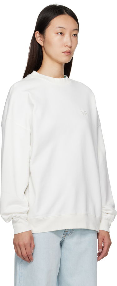 Sweatshirt Anine Bing ANINE BING Miles Framed Monogram Sweatshirt Hvid | A-08-11205-OFW1, 1