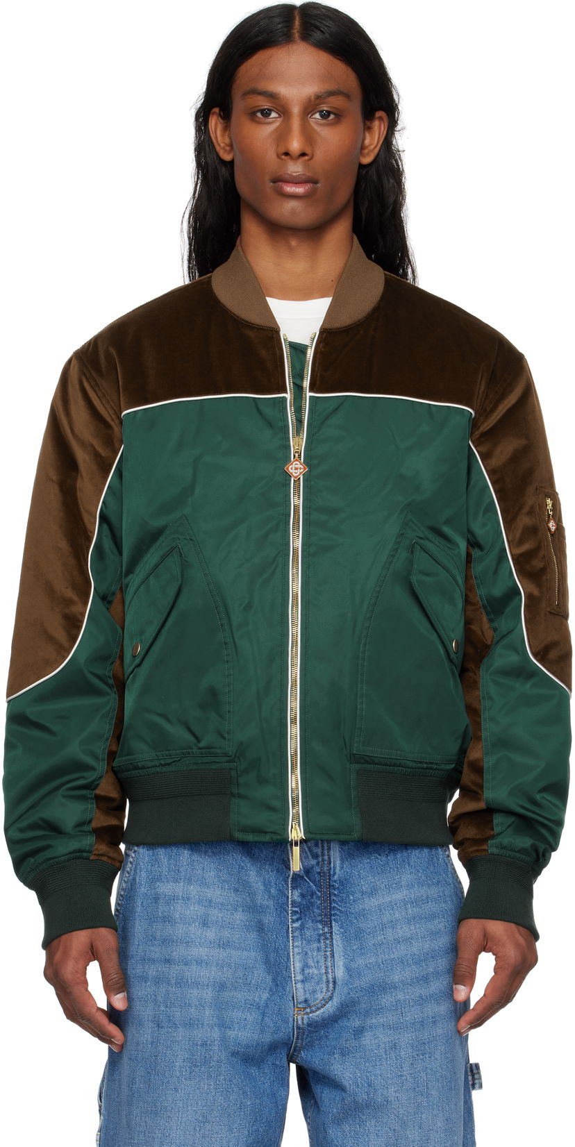 Bomberjakke Casablanca Casablanca Carseat Bomber Jacket Grøn | MS25-OT-171-01