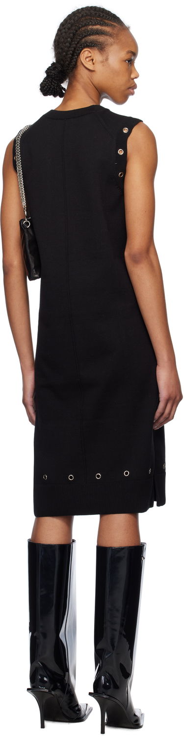 Kjole We11done We11done Eyelet Knit Mini Dress Sort | WD-KD0-25-660-W-BK, 2