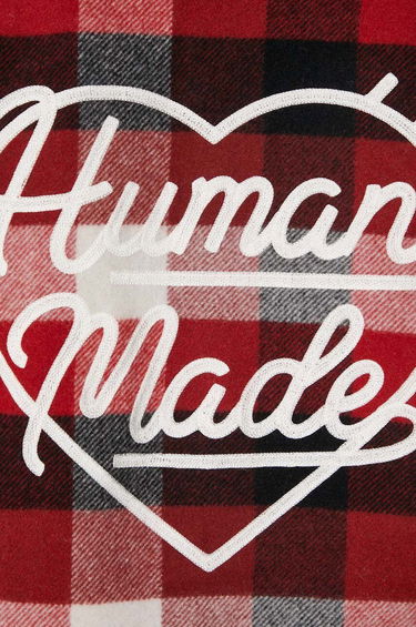 Skjorte Human Made Wool Check Relaxed Shirt Rød | HM26SH011, 5