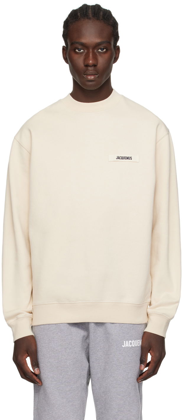 Sweatshirt Jacquemus Les Classiques 'Le Sweatshirt Gros Grain' Sweatshirt Beige | 24E245JS206-2036