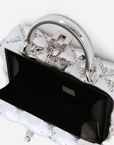 Håndtaske Dolce & Gabbana Dolce & Gabbana Crystal Embellished Vanity Case Bag Metalisk | BB5970AY60580998, 3
