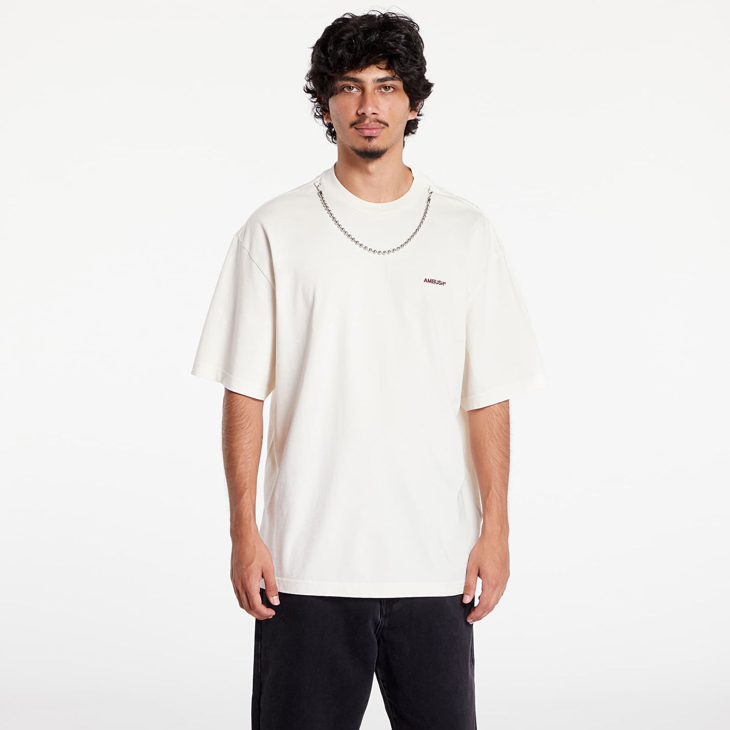 T-shirt Ambush Ballchain T-Shirt Tofu/ Tap Shoe Beige | BMAA001F24JER0013110, 0