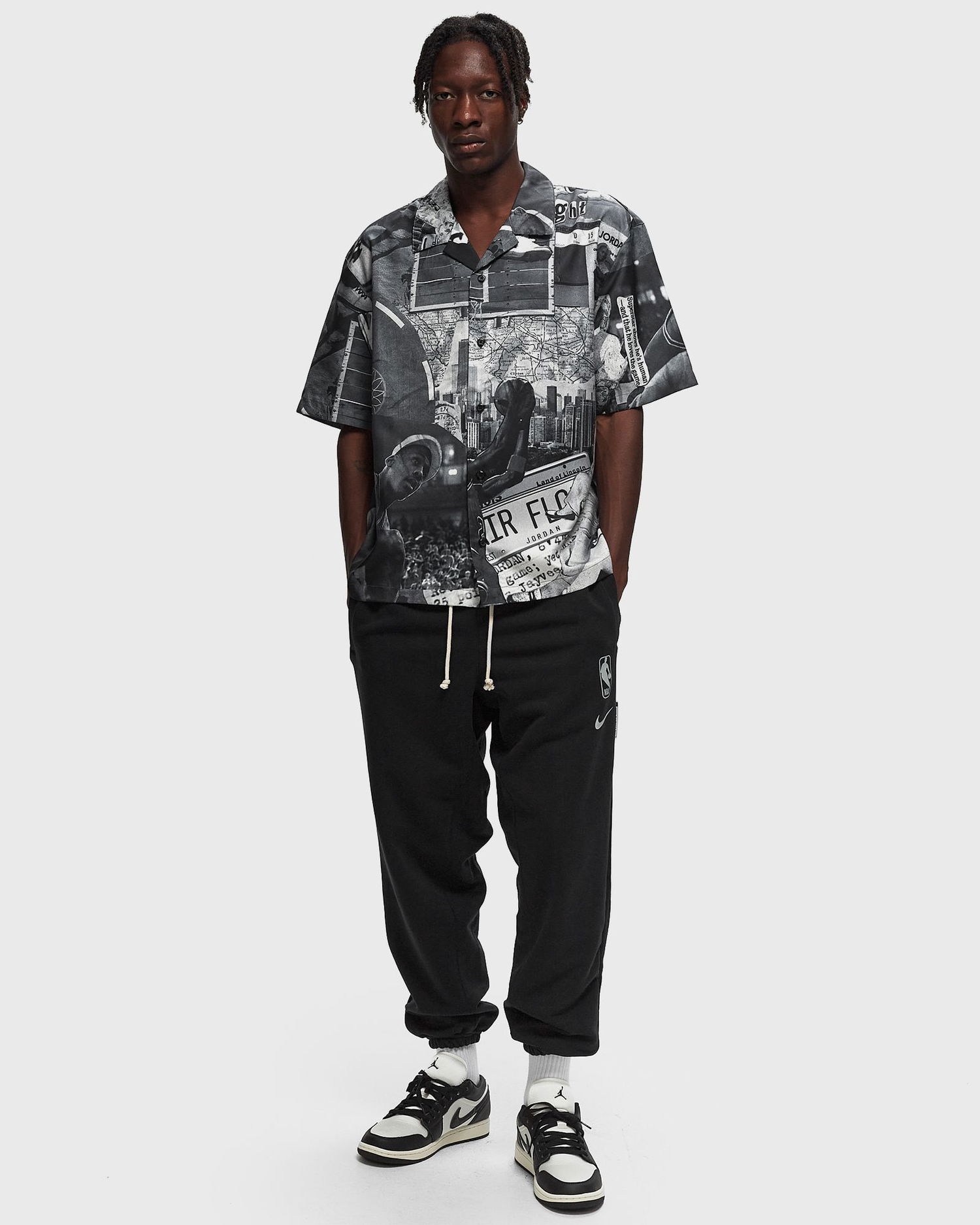 Skjorte Jordan Essentials Printed Camp Top Sort | FV7311-133, 1