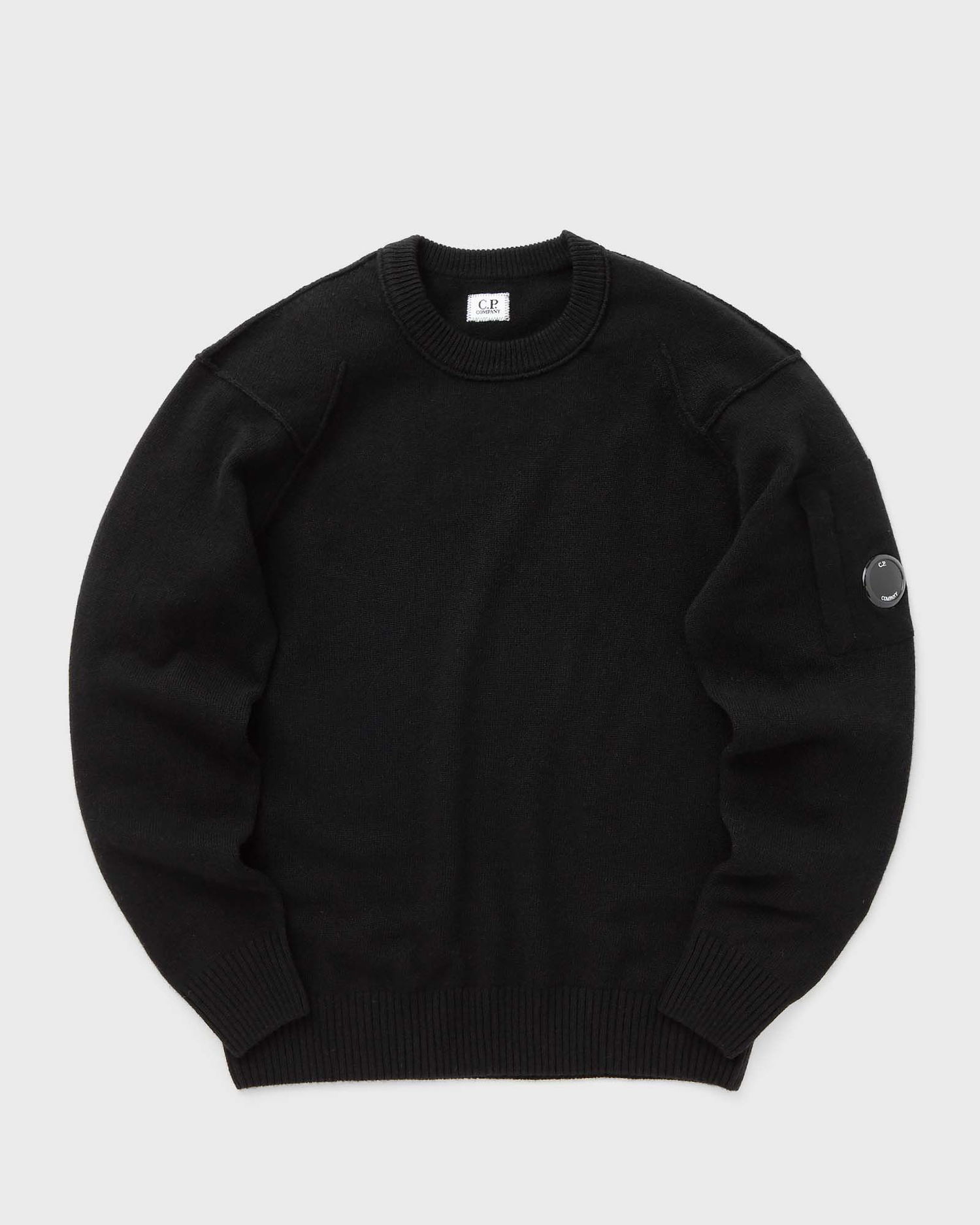 Sweater C.P. Company LAMBSWOOL GRS CREW NECK KNIT Sort | 17CMKN047A110149A-999, 0