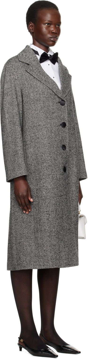 Frakker Dolce & Gabbana Mixed Wool Long Coat Grå | F0F1NT FCMC3, 1