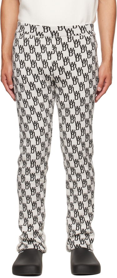 Bukser We11done We11done Jacquard Lounge Pants Hvid | WD-KP9-20-096-W-IV, 0