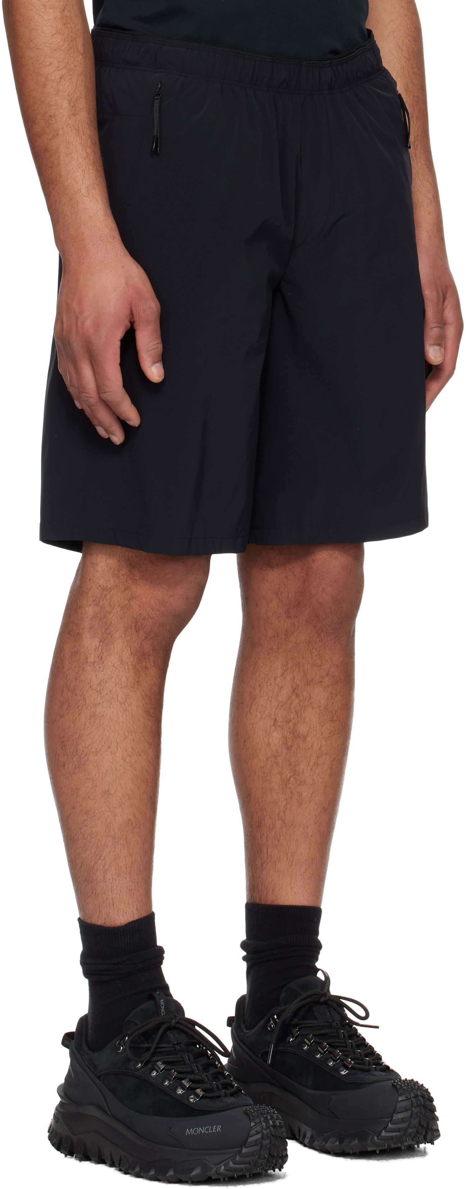 Shorts Moncler Moncler Logo Patch Shorts Sort | K10912B0000759865, 1