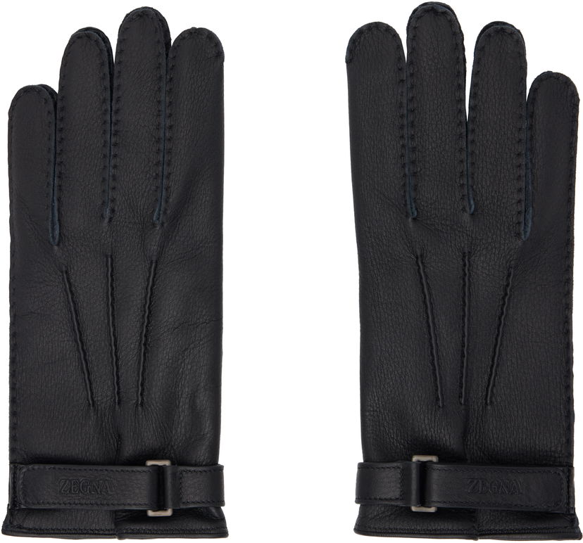 Handsker ZEGNA Deerskin Gloves Sort | Z4G00G-G40