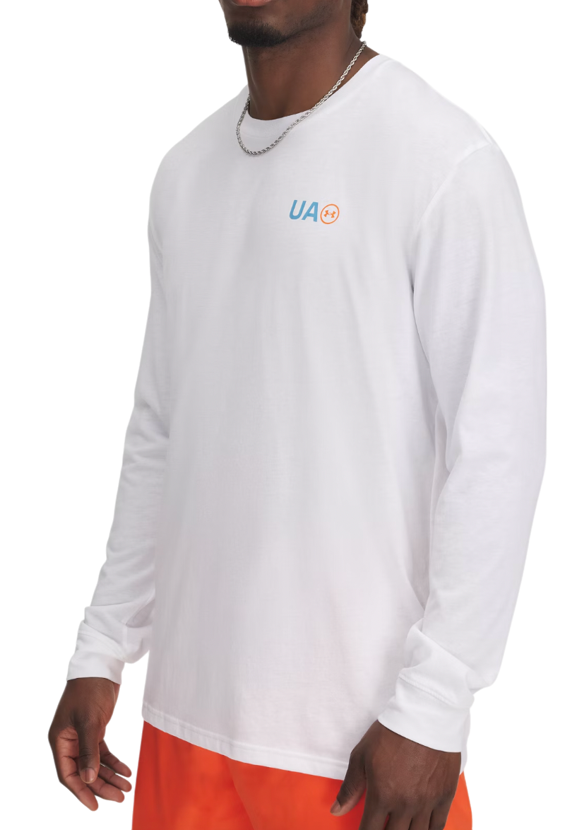 T-shirt Under Armour UA Workwear Logo Long Sleeve T-Shirt Hvid | 1390167-100
