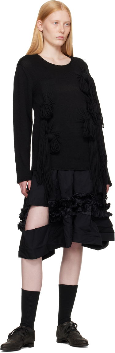 Sweater Comme des Garçons Homme Plus Acrylic Wool Jersey Knot Sweater Sort | PO-N001-051, 3