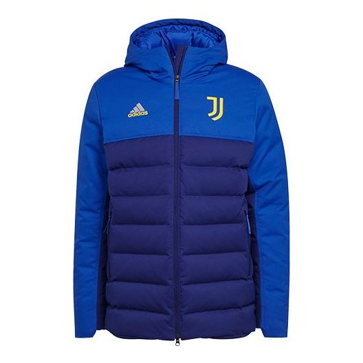 Puffer jakke adidas Originals Juventus Hooded Down Jacket Blå | GR2903