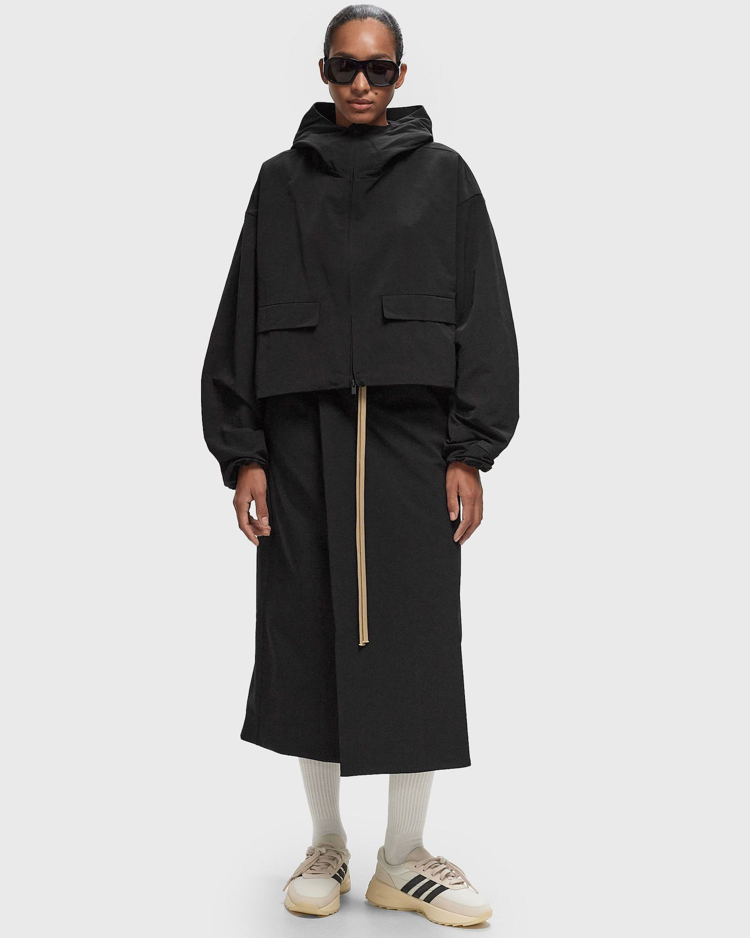 Sweatshirt Fear of God Essentials Cropped Hooded Anorak Sort | 202BT245280FW-001, 1