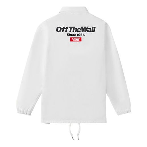 Vindjakke Vans Coaches Jacket Hvid | VN0A489UWHT