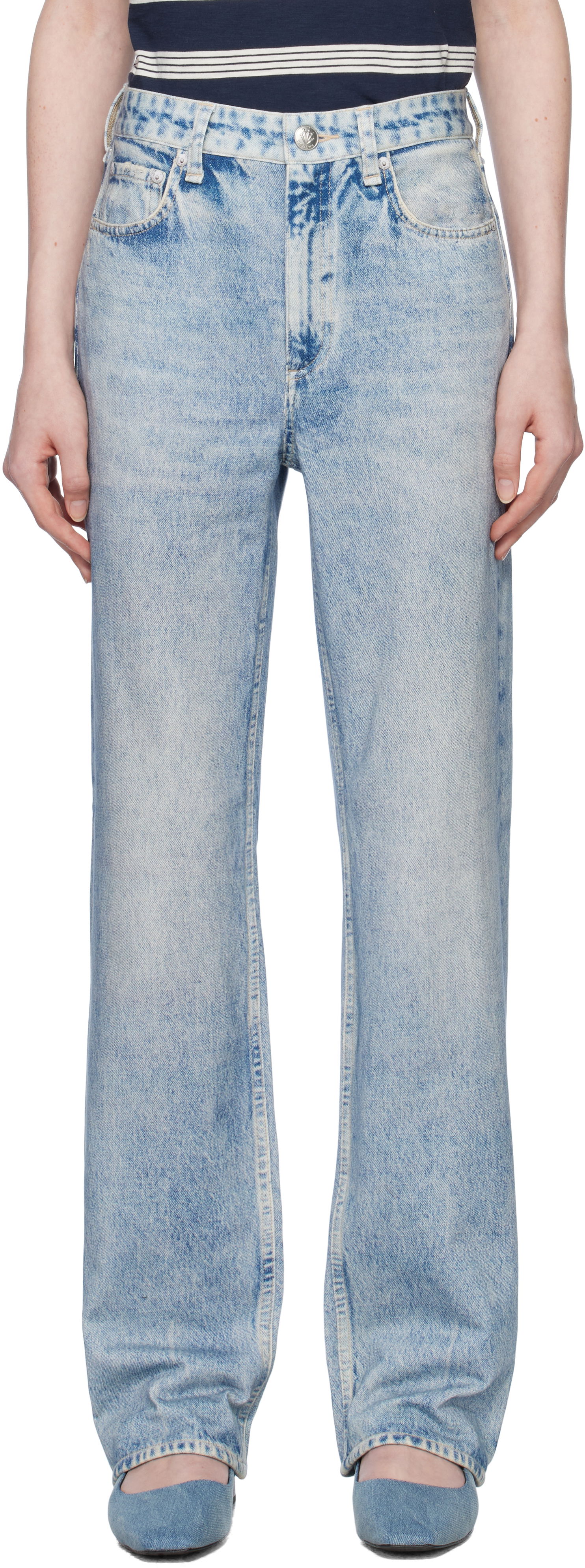 Jeans rag & bone Rag & Bone Women's Miramar Terry Shea Lounge Pants Blå | WCW24H70028202, 0