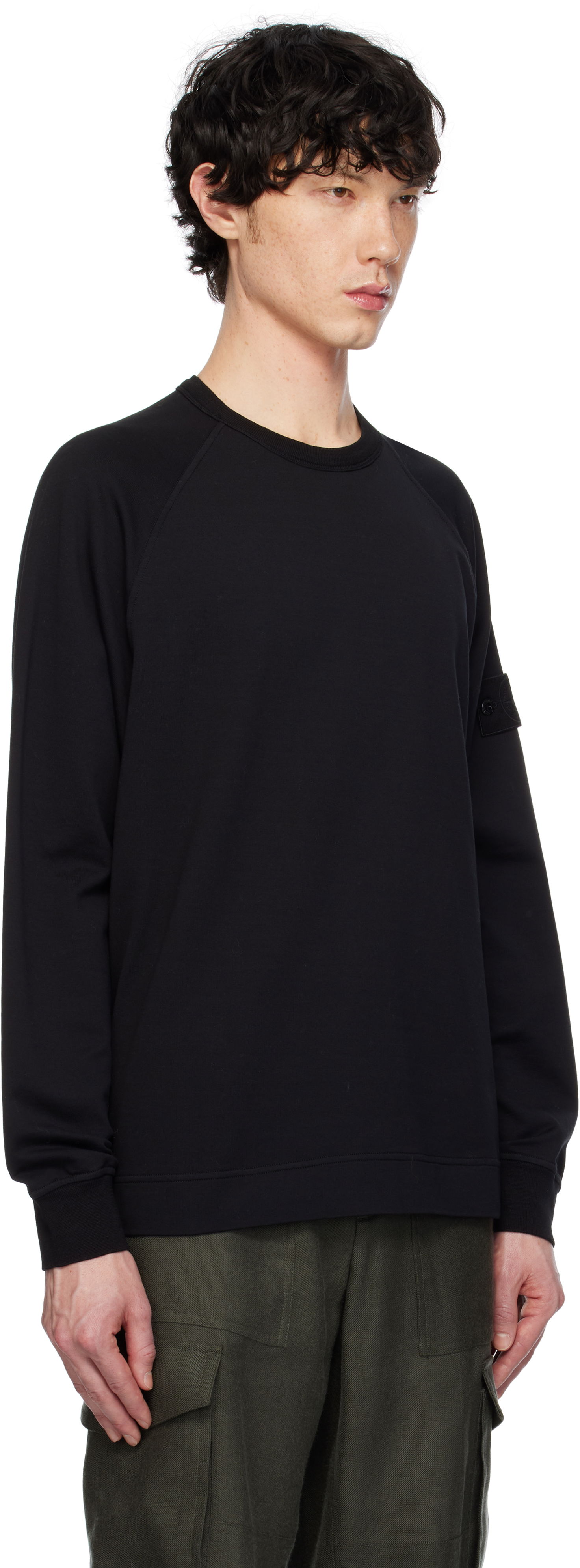 Sweater Stone Island Stone Island Garment Dyed Sweatshirt Sort | K1S15 6100011 S00F3, 1