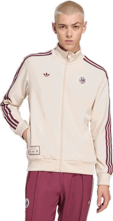 Jakke adidas Originals Ajax Amsterdam Terrace Icons Track Top Beige | jm7347, 4
