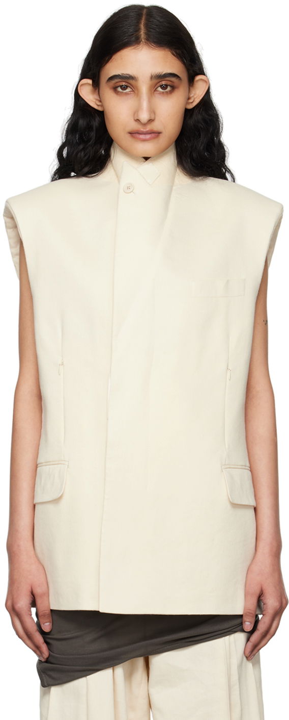 Vest Helmut Lang Helmut Lang Car Vest Beige | O04HW199