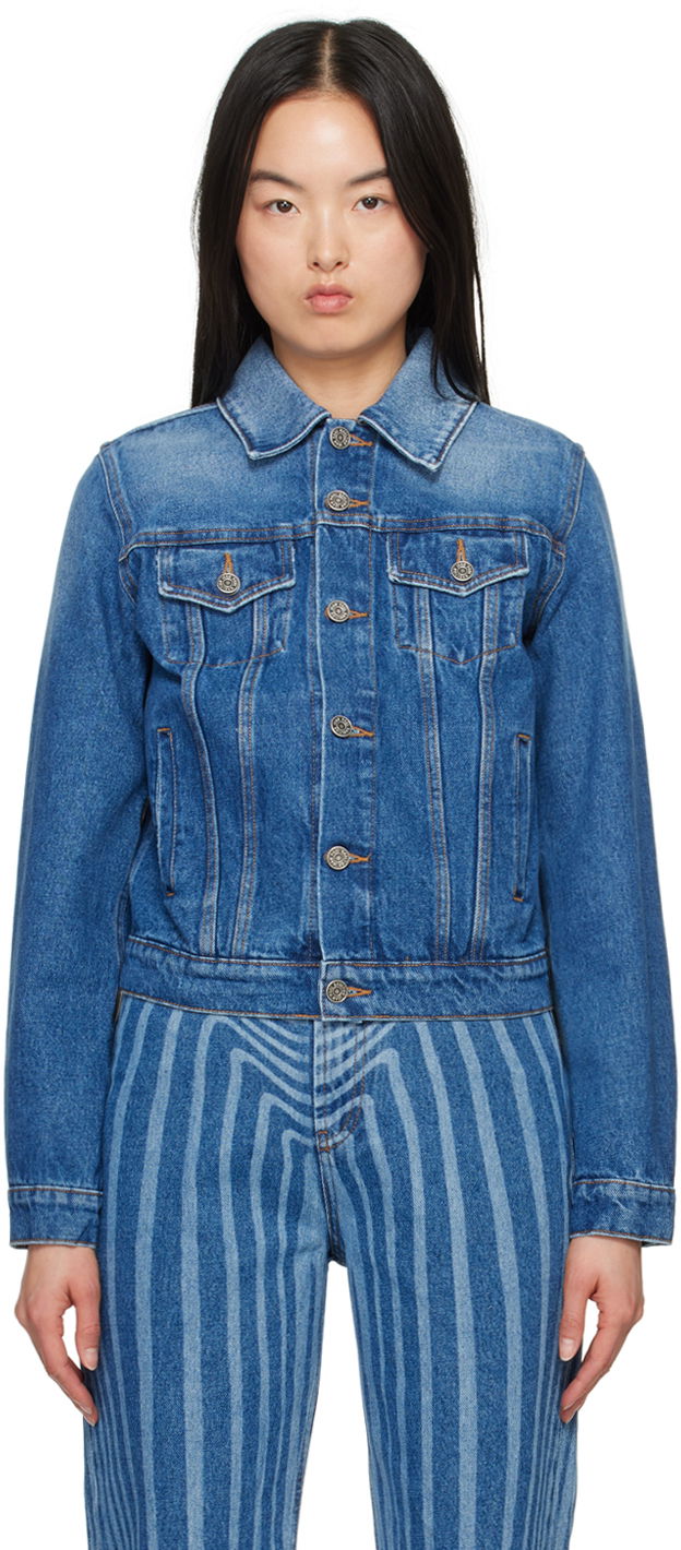 Jakke Jean Paul Gaultier Gaultier Printed Denim Jacket Blå | 24/25-U-VE040I-D013-5701, 0