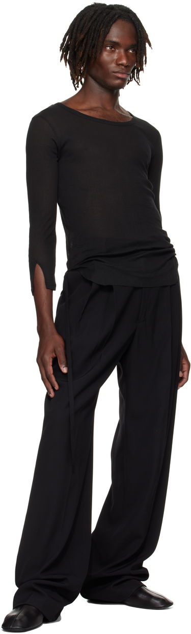 T-shirt Ann Demeulemeester Ann Demeulemeester Margon Long Sleeve T-Shirt Sort | B0012875-FA434-099, 3