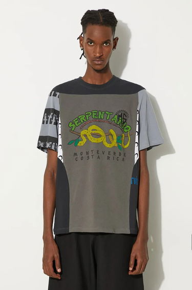 T-shirt Marine Serre Regenerated Graphic Print Regular Fit T-Shirt Grå | MTT080A.UJER0003, 0