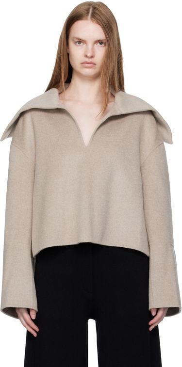 Sweater Nanushka Nanushka Maxe Cropped Wool Sweater Beige | NW25PFJK12992, 0