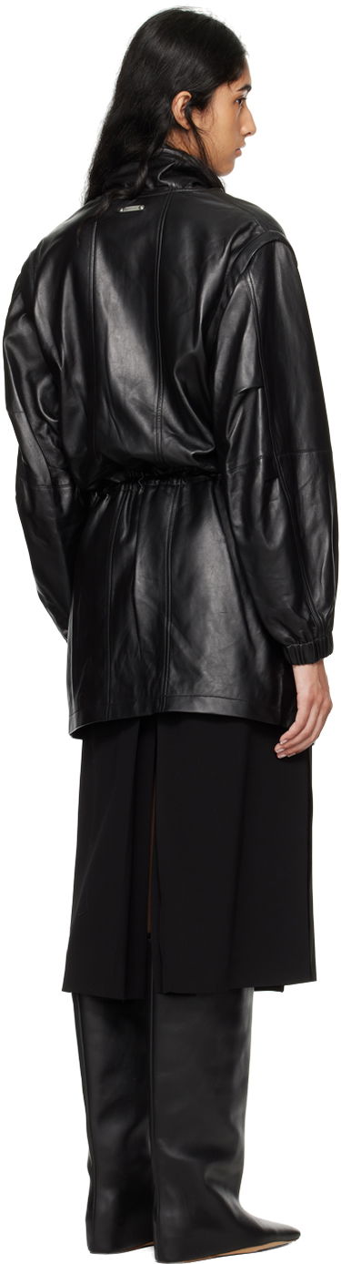 Vindjakke Helmut Lang Helmut Lang Leather Anorak Sort | O04HW606, 2