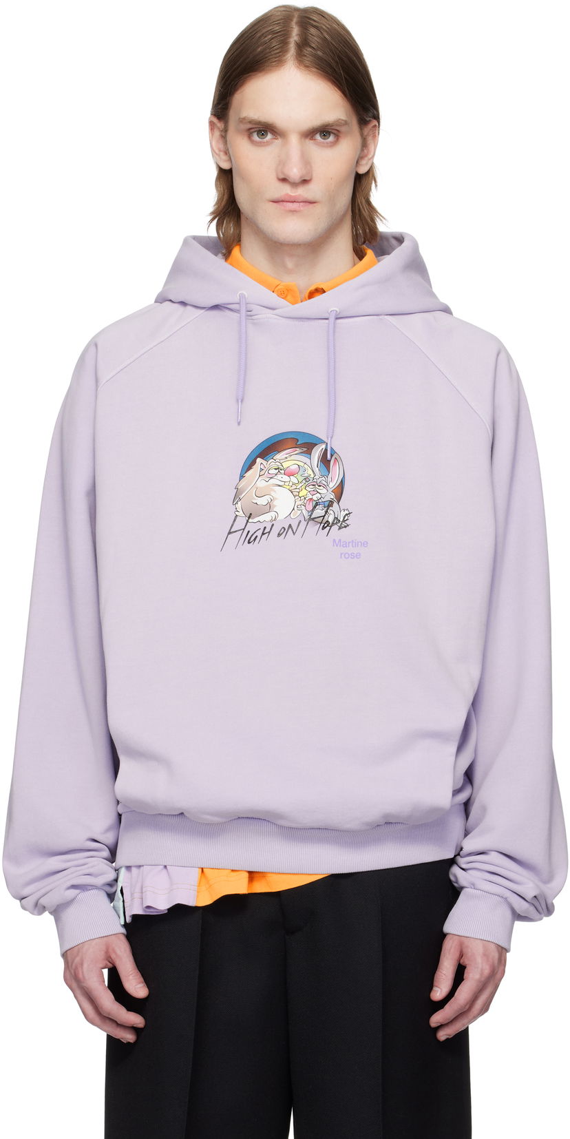 Sweatshirt Martine Rose Martine Rose Raglan Hoodie Lilla | 651JS02602H